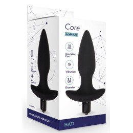 Черная анальная вибропробка Hati - 14,5 см.