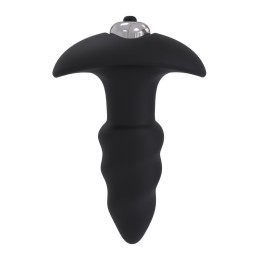 Черная анальная вибровтулка Single Speed Love Arrow Plug - 9,8 см.