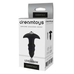 Черная анальная вибровтулка Single Speed Love Arrow Plug - 9,8 см.