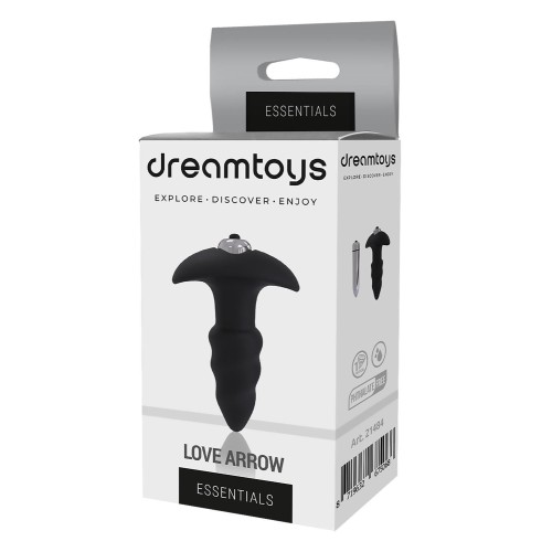 Черная анальная вибровтулка Single Speed Love Arrow Plug - 9,8 см.
