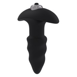 Черная анальная вибровтулка Single Speed Love Arrow Plug - 9,8 см.