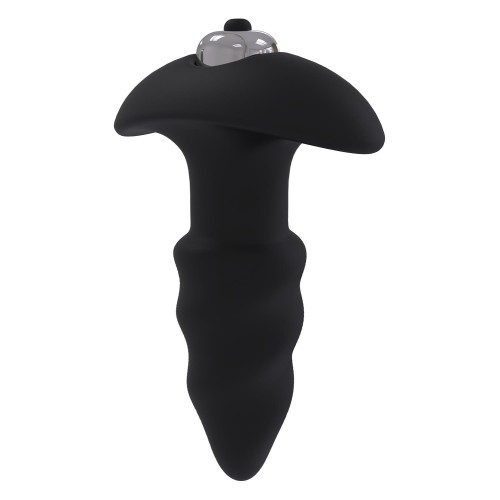 Черная анальная вибровтулка Single Speed Love Arrow Plug - 9,8 см.