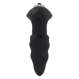 Черная анальная вибровтулка Single Speed Love Arrow Plug - 9,8 см.