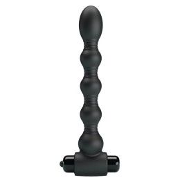 Черный анальный вибромассажер Lynn - 18,2 см.