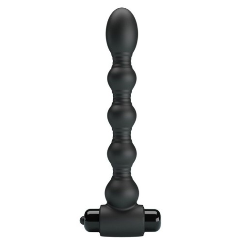 Черный анальный вибромассажер Lynn - 18,2 см.