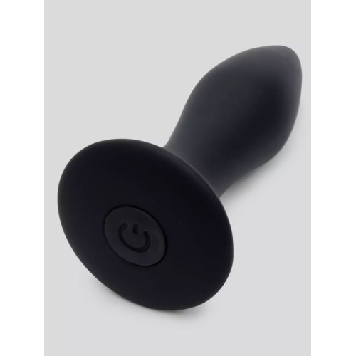 Черная анальная вибропробка Sensation Rechargeable Vibrating Butt Plug - 8,9 см.