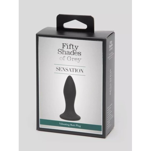 Черная анальная вибропробка Sensation Rechargeable Vibrating Butt Plug - 8,9 см.
