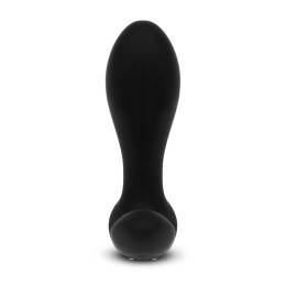 Черный анальный стимулятор с расширением и вибрацией Expand Plug - 10,5 см.
