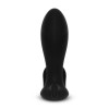 Черный анальный стимулятор с расширением и вибрацией Expand Plug - 10,5 см.