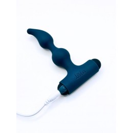 Бирюзовая анальная пробка с перезаряжаемой вибропулей Elation 2.0 - 13,1 см.