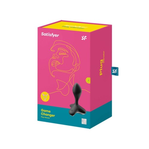 Черная анальная пробка с вибрацией Game Changer - 11,5 см.
