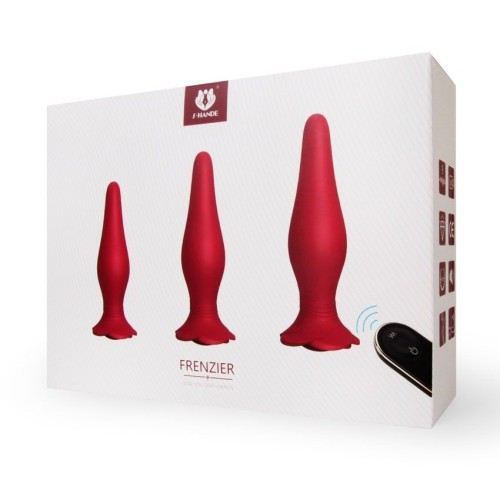 Набор Frenzier из 3 анальных пробок и вибропули с пультом ДУ
