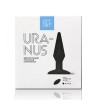 Черная анальная вибропробка с пультом ДУ Uranus - 12,8 см.