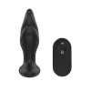 Черная анальная вибропробка Angelina Remote Rotating Plug - 14 см.