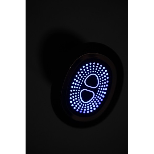 Черная анальная вибровтулка Tucana с ротацией и управлением через приложение - 12 см.