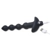 Черные анальные бусы с вибрацией и пультом ДУ 28X Remote Control Vibrating Silicone Anal Beads - 19 см.
