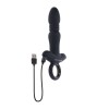Черный анальный вибростимулятор с поступательными движениями Slayer - 20 см.