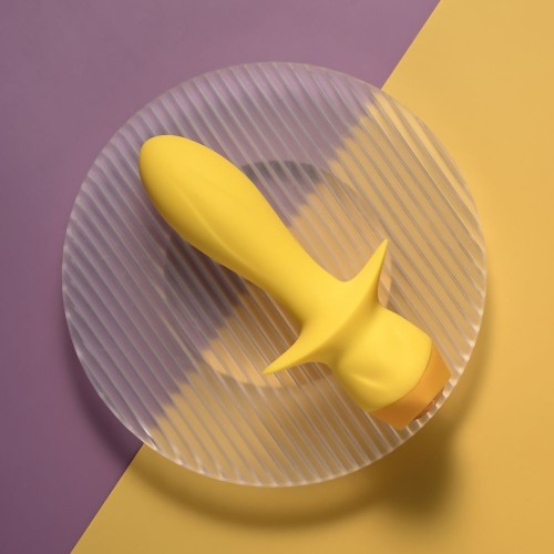 Желтая анальная вибропробка Mellow Yellow - 13,5 см.