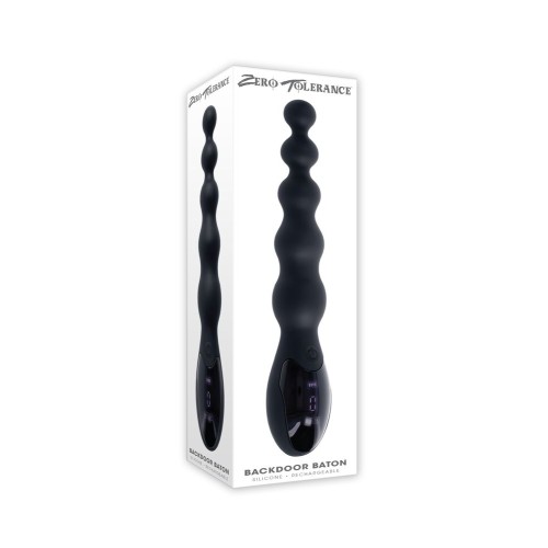 Черный анальный вибростимулятор Backdoor Baton - 24,1 см.