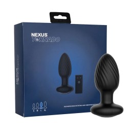 Черная анальная вибровтулка Nexus Tornado Large с функцией вращения