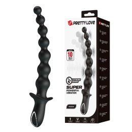 Черная анальная ёлочка с мощной вибрацией Rigdon - 26 см.