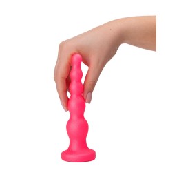 Розовая анальная ёлочка - 17,5 см.