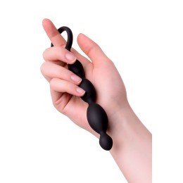 Анальная цепочка черного цвета A-toys - 19,5 см.