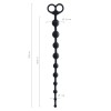 Черные анальные бусы Cephei - 33,5 см.