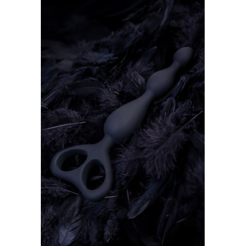 Черная анальная цепочка Aquilae - 18 см.