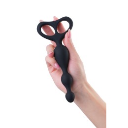 Черная анальная цепочка Aquilae - 18 см.