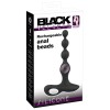 Черная анальная цепочка с вибрацией Rechargeable Anal Beads - 20 см.
