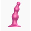 Розовый стимулятор-ёлочка Dildo Plug Beads Framboise Size M - 15 см.