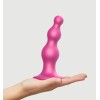 Розовый стимулятор-ёлочка Dildo Plug Beads Framboise Size M - 15 см.