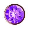 Пробка цвета розового золота с фиолетовым кристаллом Diamond Amethyst Shine L - 8,3 см.