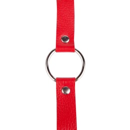 Кляп-кольцо на красных ремешках