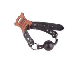 Кляп-шар на ремешках из натуральной кожи