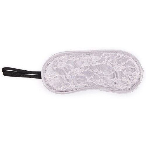 Серая кружевная маска на резиночке