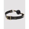 Черный кляп-шар Bound to You Faux Leather Ball Gag
