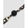 Черный кляп-шар Bound to You Faux Leather Ball Gag