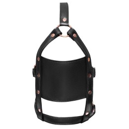 Черный намордник с кляпом-шаром Head Harness With A Gag