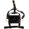 Черный намордник с кляпом-шаром Head Harness With A Gag