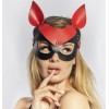 Красно-черная кожаная маска «Кошечка»