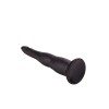 Чёрный анальный фаллоимитатор на подошве-присоске - 18,5 см.