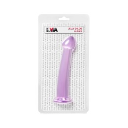 Фиолетовый фаллоимитатор Jelly Dildo M - 18 см.