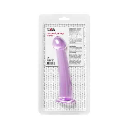 Фиолетовый фаллоимитатор Jelly Dildo M - 18 см.
