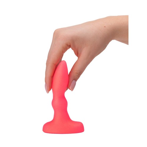 Розовая гелевая пробочка с каплевидным кончиком - 10 см.