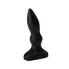 Чёрная анальная пробочка с каплевидным кончиком - 10 см.