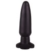 Чёрная анальная пробка с гладкой поверхностью - 18 см.