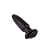 Чёрная анальная пробка с гладкой поверхностью - 18 см.