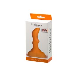 Оранжевый анальный стимулятор Small ripple plug flash - 10 см.